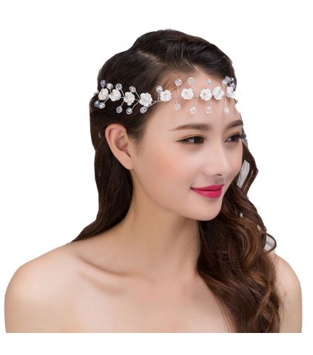 HA061 - White Floral Head Chain